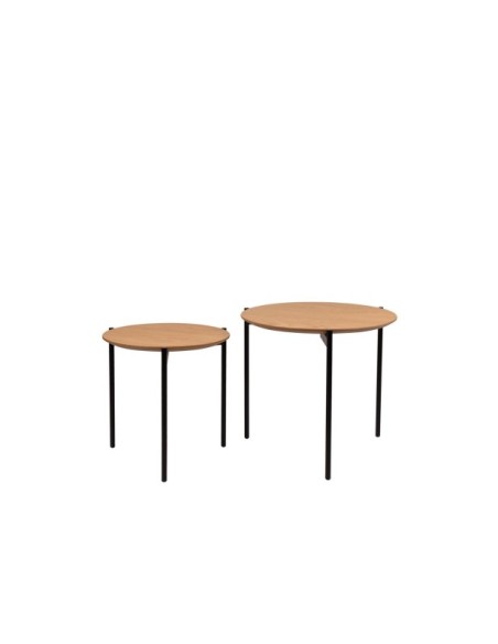 Mesa de Centro MARCUS, Chapa de Roble / Metal Negro