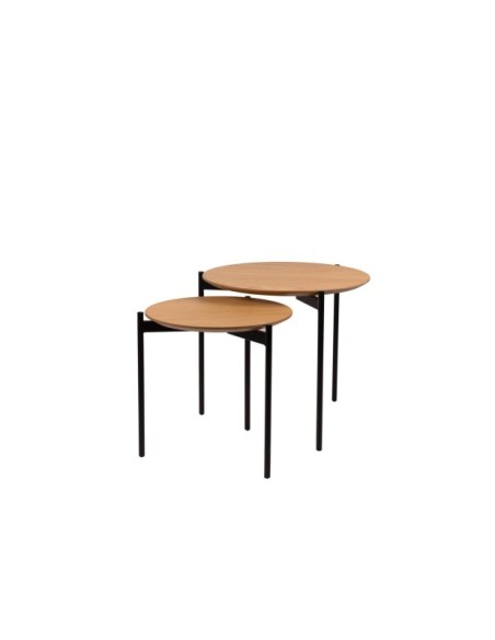 Mesa de Centro MARCUS, Chapa de Roble / Metal Negro