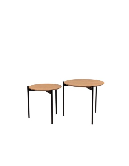 Mesa de Centro MARCUS, Chapa de Roble / Metal Negro