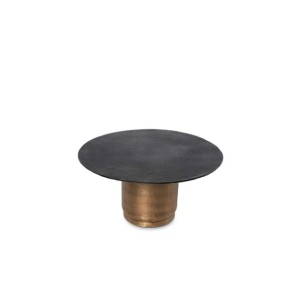 Mesa de Centro TAURA Ø74 cm, Metal / Negro / Cobre