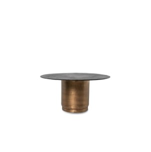 Mesa de Centro TAURA Ø74 cm, Metal / Negro / Cobre 2