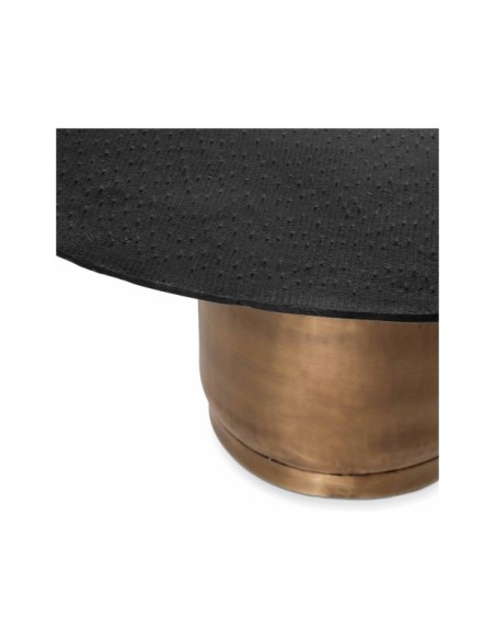 Mesa de Centro TAURA Ø74 cm, Metal / Negro / Cobre