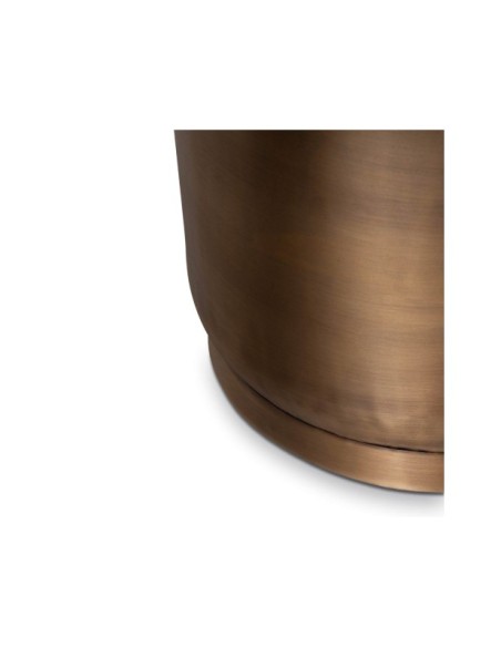 Mesa de Centro TAURA Ø74 cm, Metal / Negro / Cobre