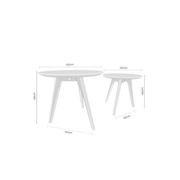 Set 2 Mesas de Centro SORSELE, Madera...