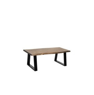Mesa de Centro REKKA, Acacia / Metal / Natural / Negro