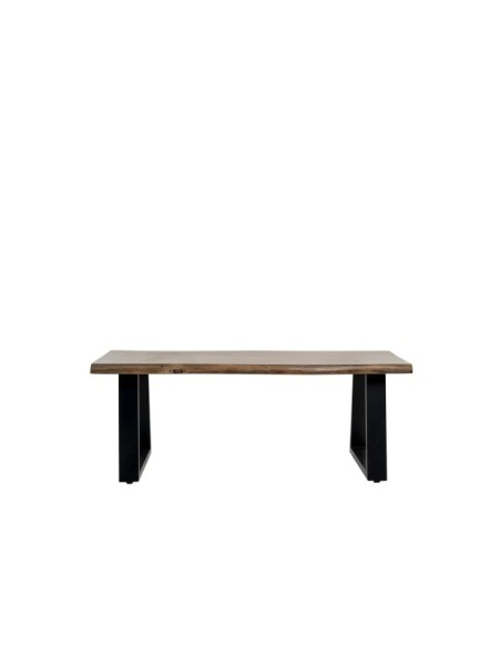 Mesa de Centro REKKA, Acacia / Metal / Natural / Negro