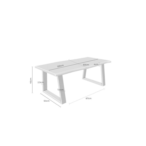 Mesa de Centro REKKA, Acacia / Metal...