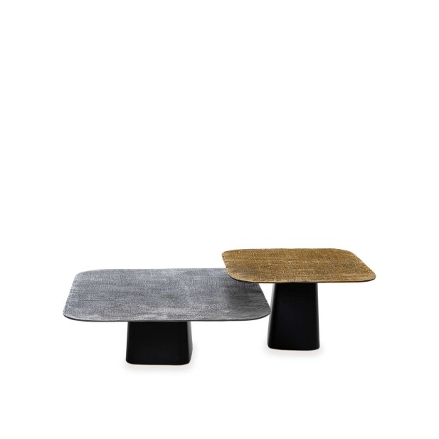 Mesa de Centro SWELL, Aluminio / Negro