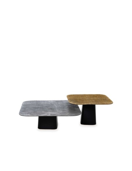 Mesa de Centro SWELL, Aluminio / Negro