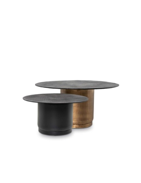 Mesa de Centro TAURA Ø55 cm, Metal / Negro