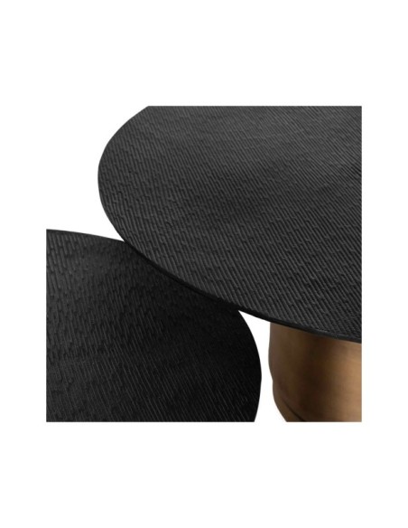 Mesa de Centro TAURA Ø55 cm, Metal / Negro