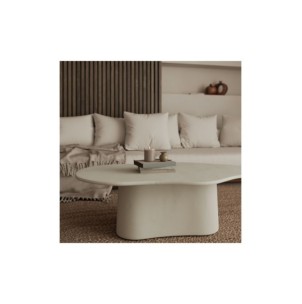 Mesa de Centro KULER 120 cm, Madera de Mango / Blanco... 2
