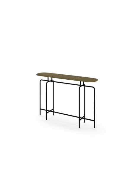Consola INGRA, Metal / Dorado Envejecido / Negro