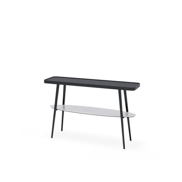 Consola URJIN, Mármol / Metal / Negro...