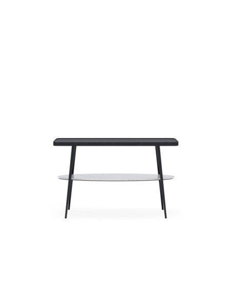 Consola URJIN, Mármol / Metal / Negro / Blanco