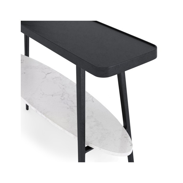 Consola URJIN, Mármol / Metal / Negro...