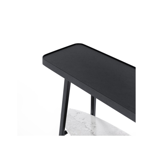 Consola URJIN, Mármol / Metal / Negro...