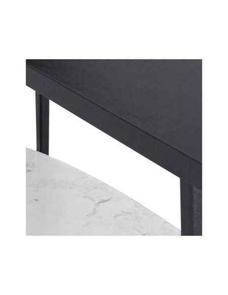 Consola URJIN, Mármol / Metal / Negro / Blanco