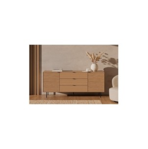 Aparador ELSA 200 cm (2 puertas + 3 cajones), Roble...