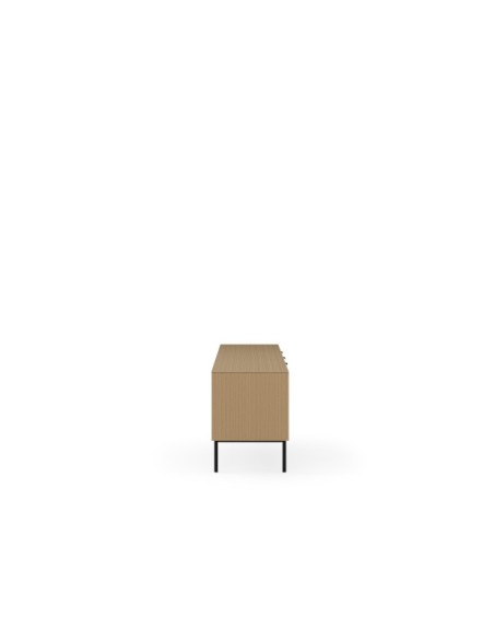 Mueble TV ELSA 160 cm, Roble Macizo Natural / Metal