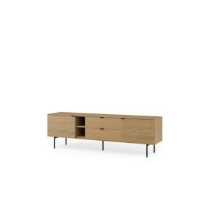 Mueble TV ELSA 180 cm, Roble Macizo Natural / Metal 2