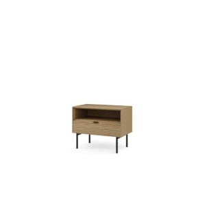 Mesita de Noche Baja ELSA 60x49 cm (1 cajón + 1 abierto),...