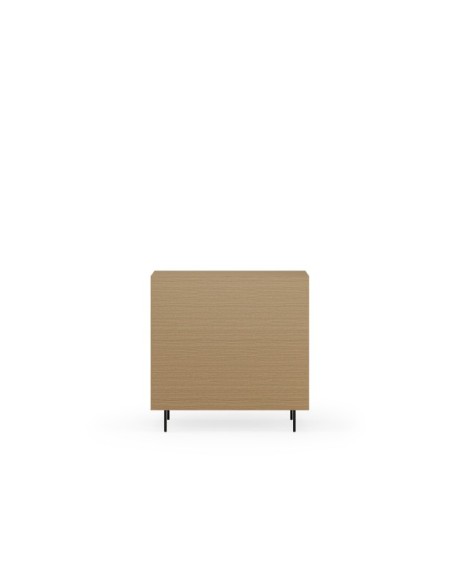 Aparador Alto ELSA 118 cm, Roble Macizo Natural / Metal