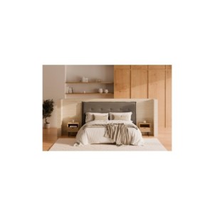 Mesita de Noche Baja ELSA 40x49 cm (1 cajón + 1 abierto),...