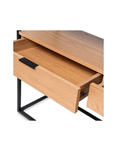 Consola TOLA, Chapa de Roble / Metal / Negro / Natural