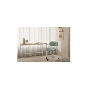 Escritorio NILO, Chapa de Madera / Metal / Roble / Blanco