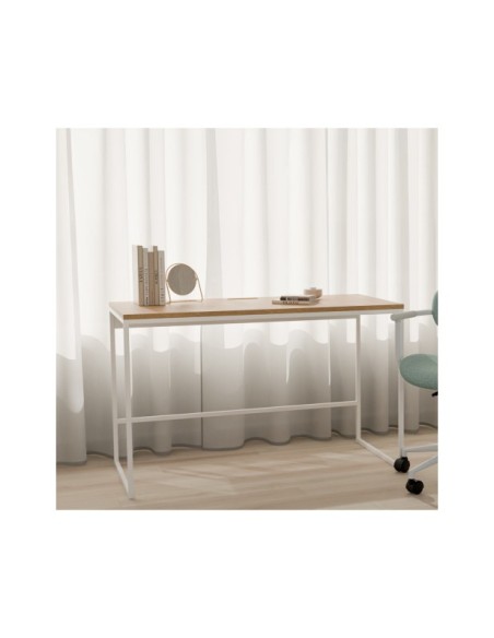 Escritorio NILO, Chapa de Madera / Metal / Roble / Blanco