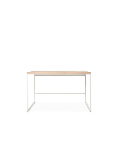 Escritorio NILO, Chapa de Madera / Metal / Roble / Blanco