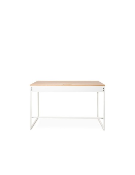 Escritorio NILO, Chapa de Madera / Metal / Roble / Blanco