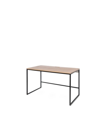 Escritorio NILO, Chapa de Madera / Metal / Roble / Negro