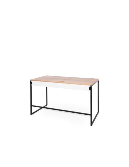 Escritorio NILO, Chapa de Madera / Metal / Roble / Negro