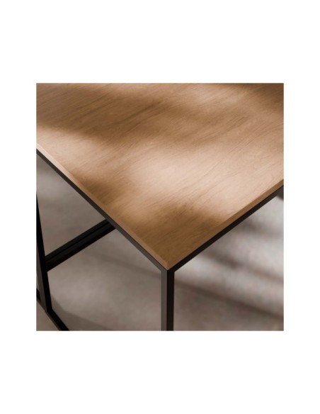 Escritorio NILO, Chapa de Madera / Metal / Roble / Negro