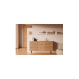 Aparador ELSA 160 cm (2 puertas + 3 cajones), Roble...