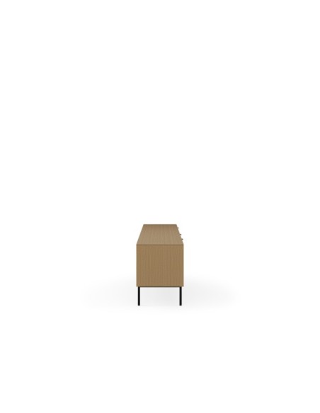 Mueble TV ELSA 200 cm, Roble Macizo Natural / Metal