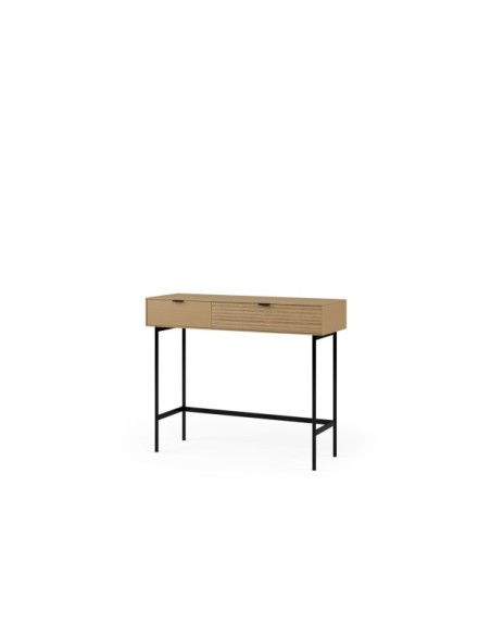 Consola Recibidor ELSA 100 cm, Roble Macizo Natural / Metal