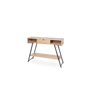 Consola MILA, Chapa de Roble / Metal Negro