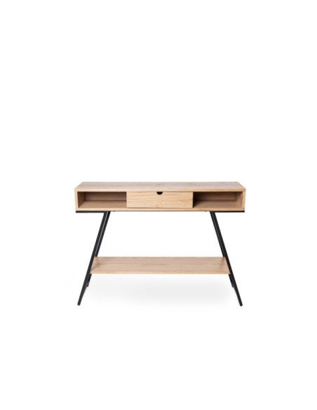 Consola MILA, Chapa de Roble / Metal Negro
