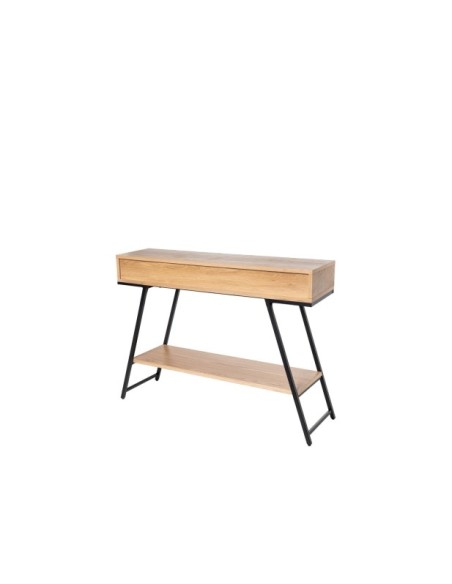 Consola MILA, Chapa de Roble / Metal Negro