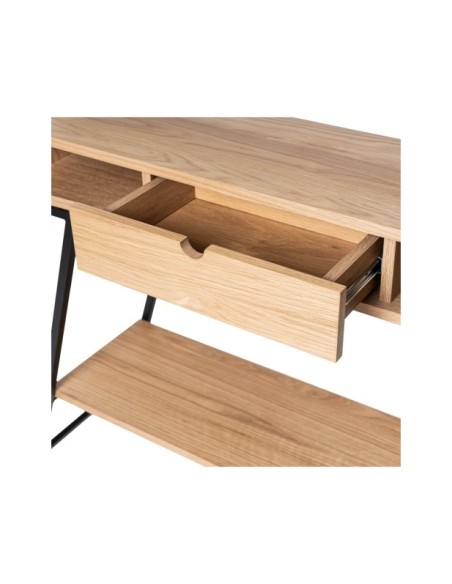 Consola MILA, Chapa de Roble / Metal Negro