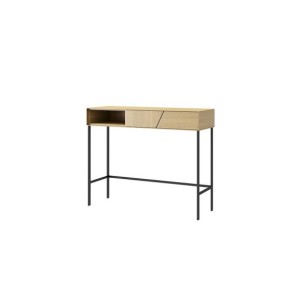 Consola VERA, Madera de Roble / Metal Negro