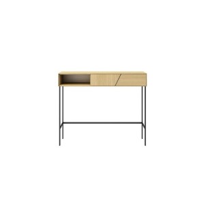 Consola VERA, Madera de Roble / Metal Negro 2