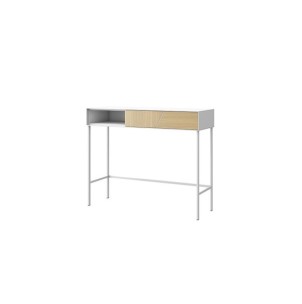 Consola VERA, Madera de Roble / Metal Blanco