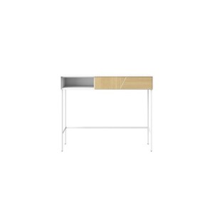Consola VERA, Madera de Roble / Metal Blanco 2