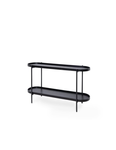Consola DEAN 120 cm, Chapa de Roble / Metal / Negro