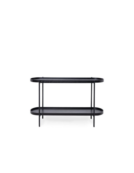 Consola DEAN 120 cm, Chapa de Roble / Metal / Negro