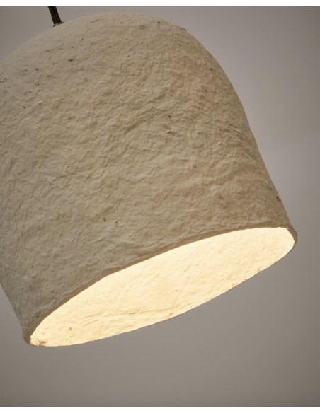 Lámpara de techo Calvia Ø25 cm de papel maché blanco - Kave Home
